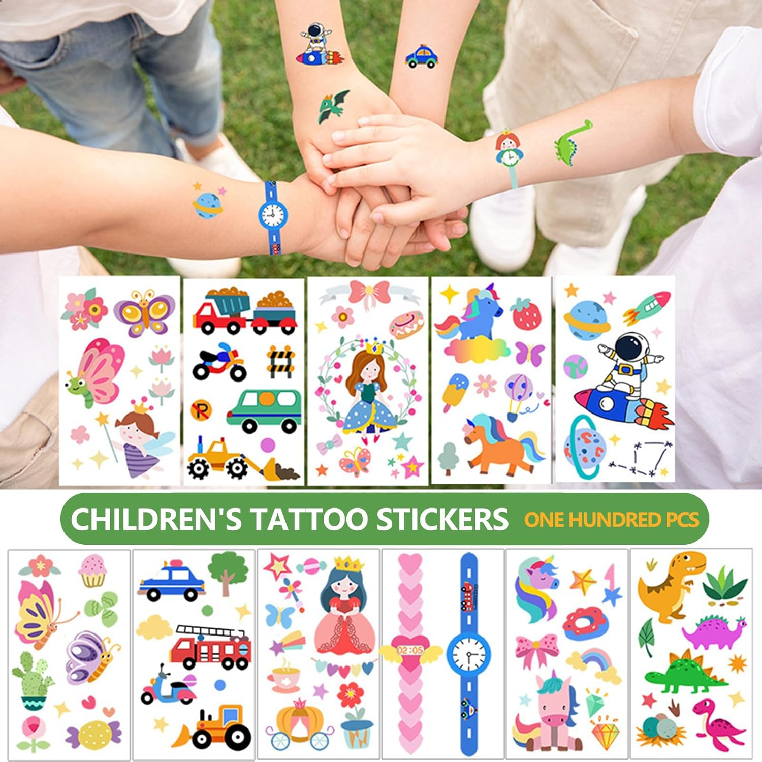 Tattoo Stickers for Kids, 30 Sheets Temporary Fake Tattoos Stickers, Safe Face Body Waterproof Decals for Parties, Halloween and Costume Play (Boy) image number 5