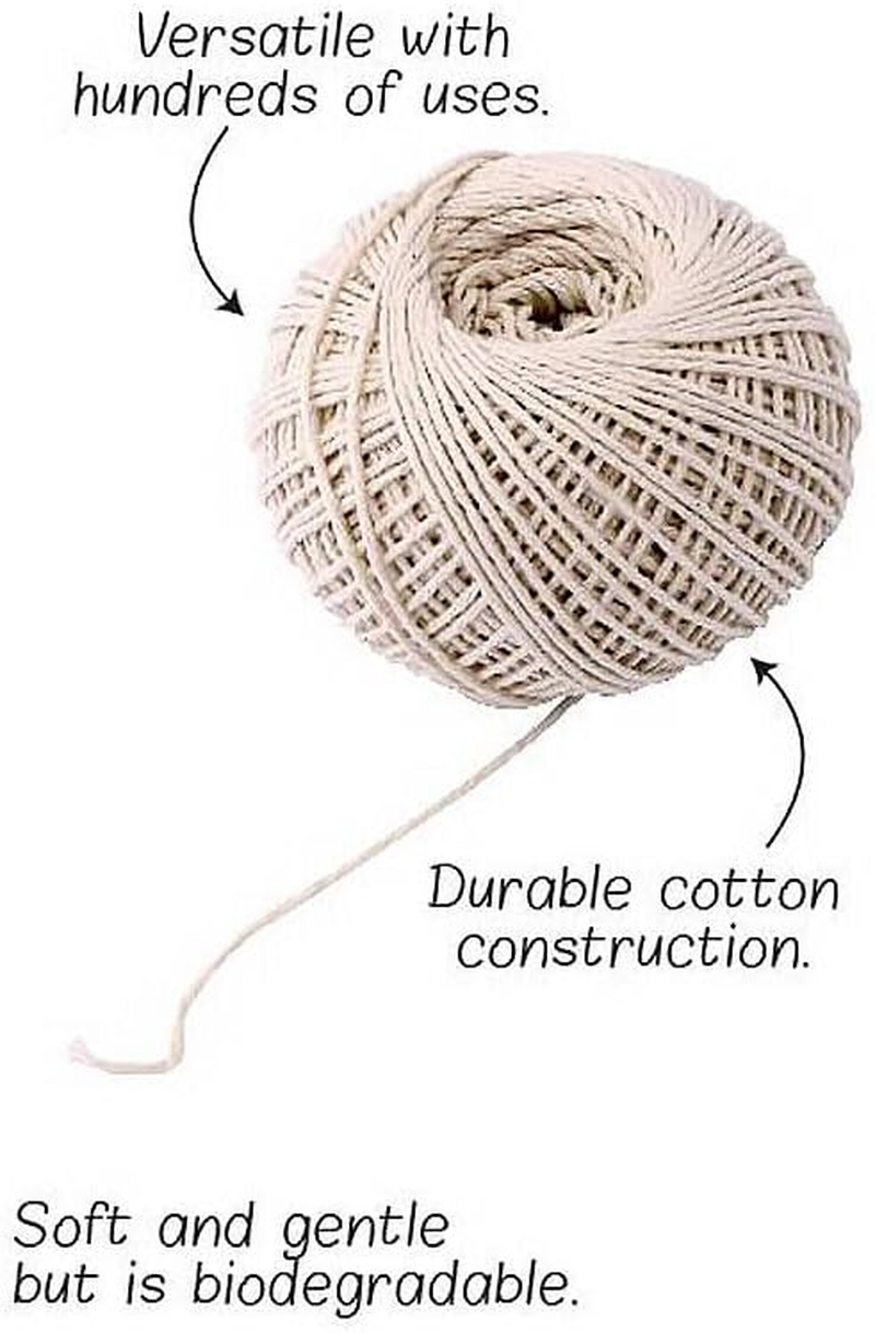 Leona Co 5Mm Natural Cotton Rope, 3 X 40M Cord Twine, Heavy Duty Sisal String Cord Rope for DIY Arts Crafts, Gardening, Bundling, Decorating, Cat Scratching Post, Gift Wrapping image number 1