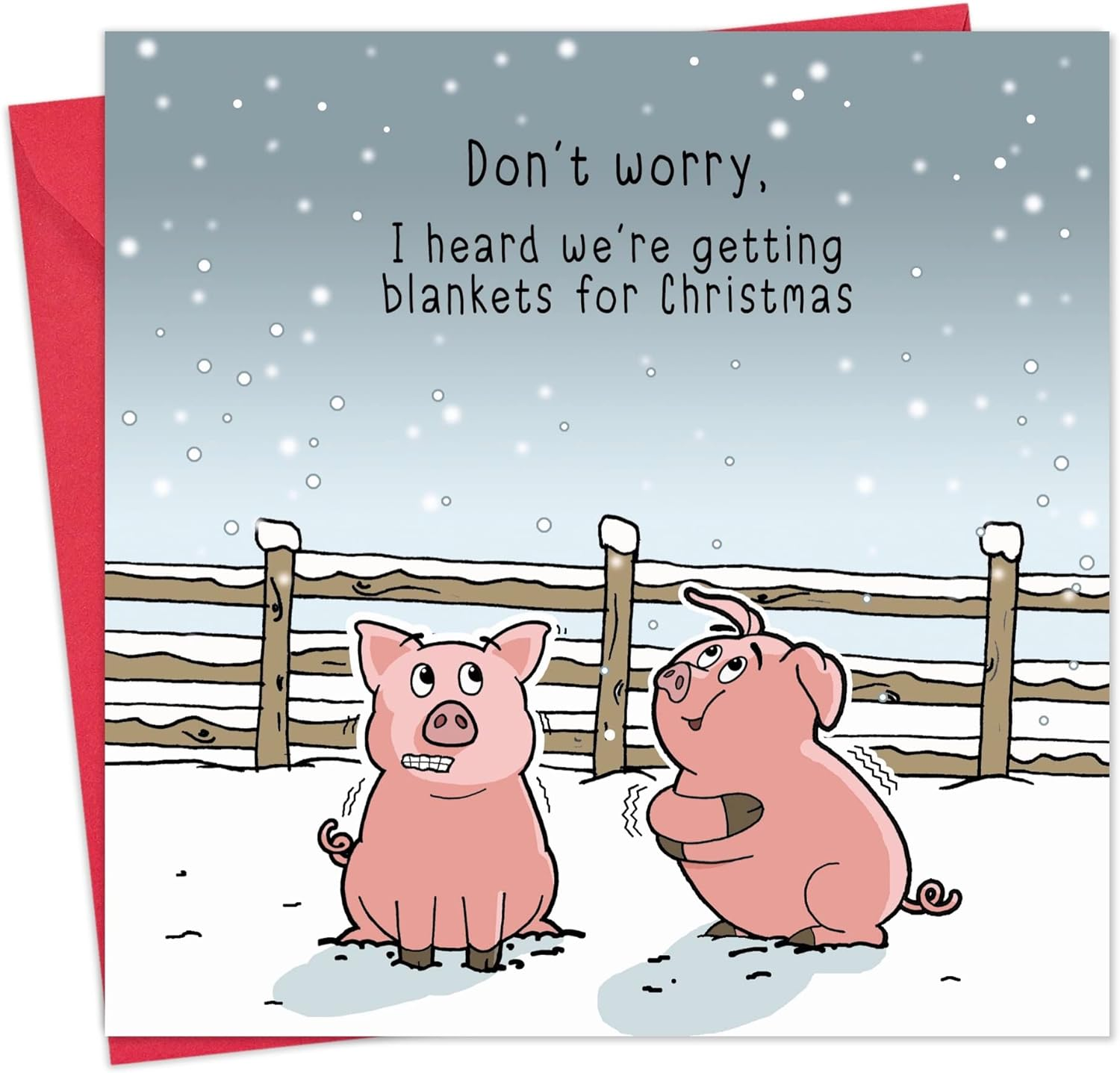 Twizler Funny Christmas Card - Pigs in Blankets - Merry Christmas Card - Humorous Mens Happy Xmas Male - Womens Xmas Female image number 6