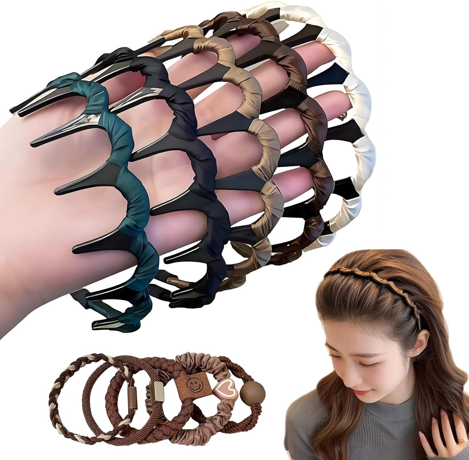 Xanthelle Women'S Hair Band, Zigzag Headband with Zigzag, Zig Zag Headband, Hair Bands, Elegant Headband for Women and Girls image number 6