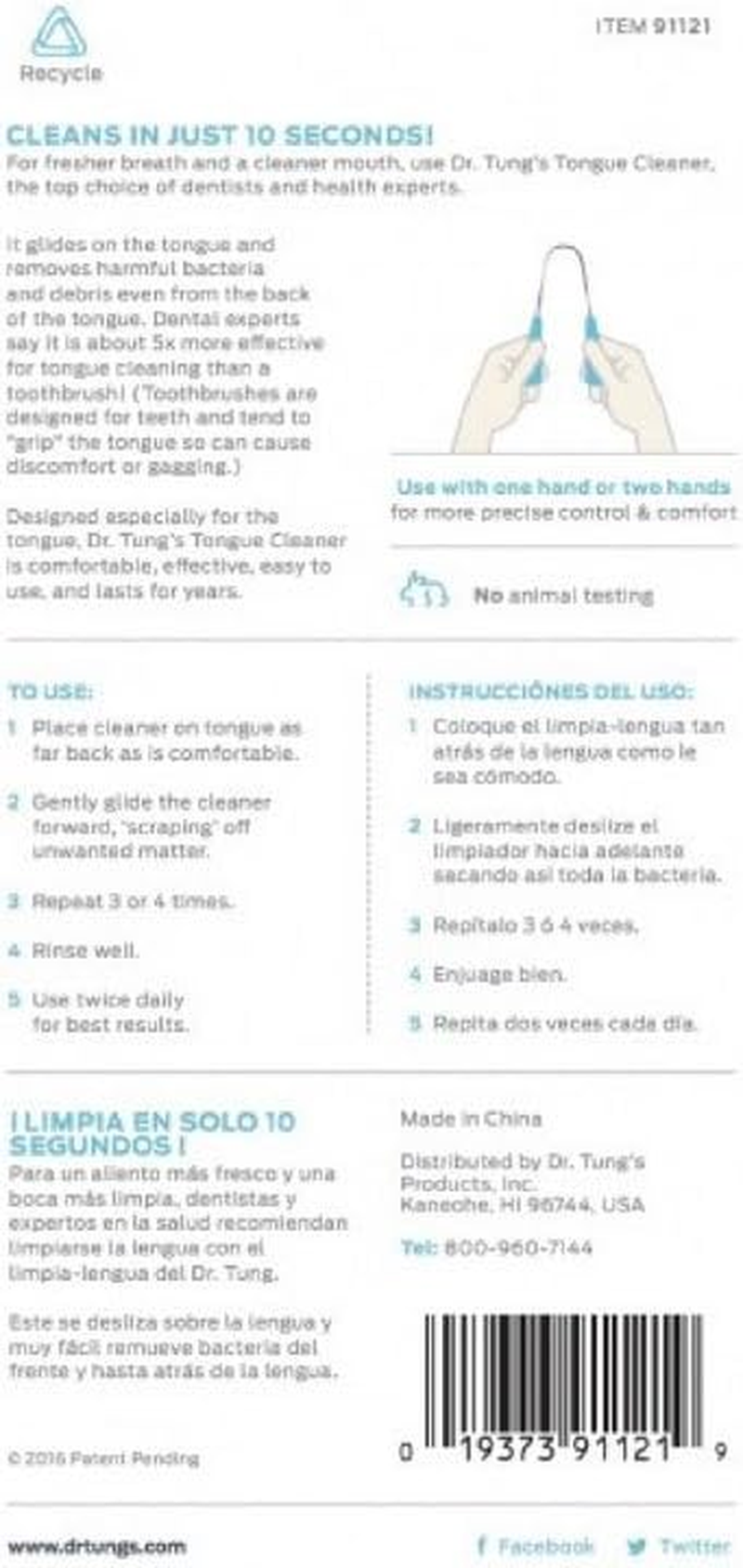 Dr. Tung'S Tongue Cleaner, Stainless Steel (3) Pack-Colors May Vary