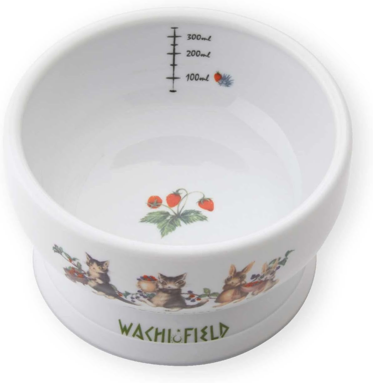 Necoichi Happy Dining Cat Water Bowl with Stem, High Type, Cat Pattern, Anti-Slip Silicone image number 3