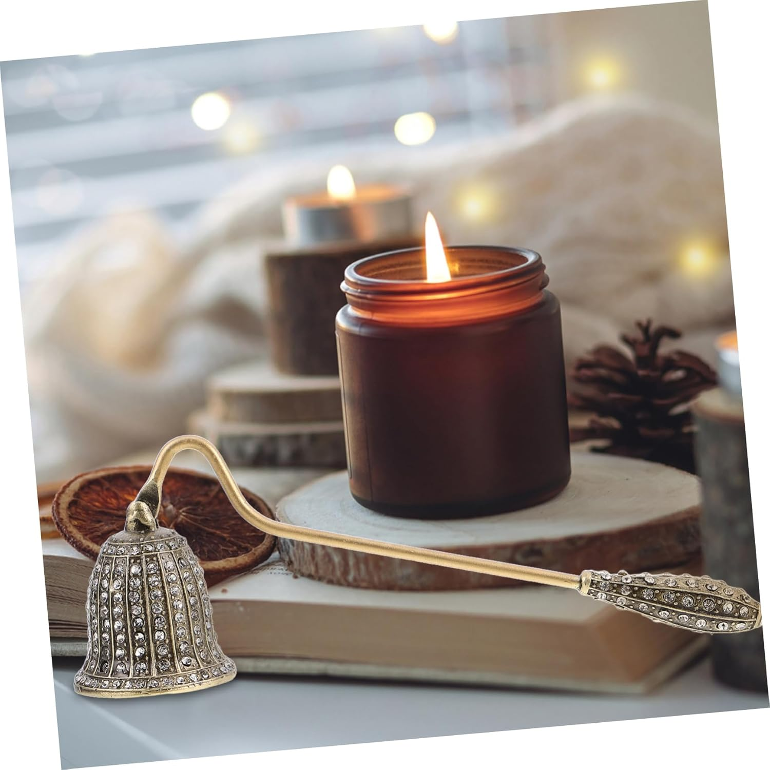 SAFIGLE Retro Candle Extinguisher Handheld Wick Snuffer Fire Extinguisher for Aromatherapy Candles image number 5