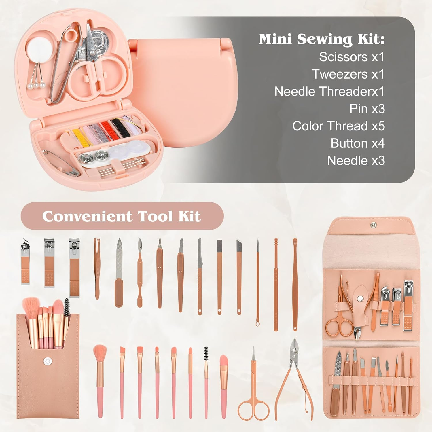 Seven Uncles Bridal Emergency Kit for Wedding Day for Bride Weddings Ultimate Set with 36 Pcs Essentials Items for Brides | Ideal W-Edding Day & Daily Use, White, &lrm;Bride Emergency Kit