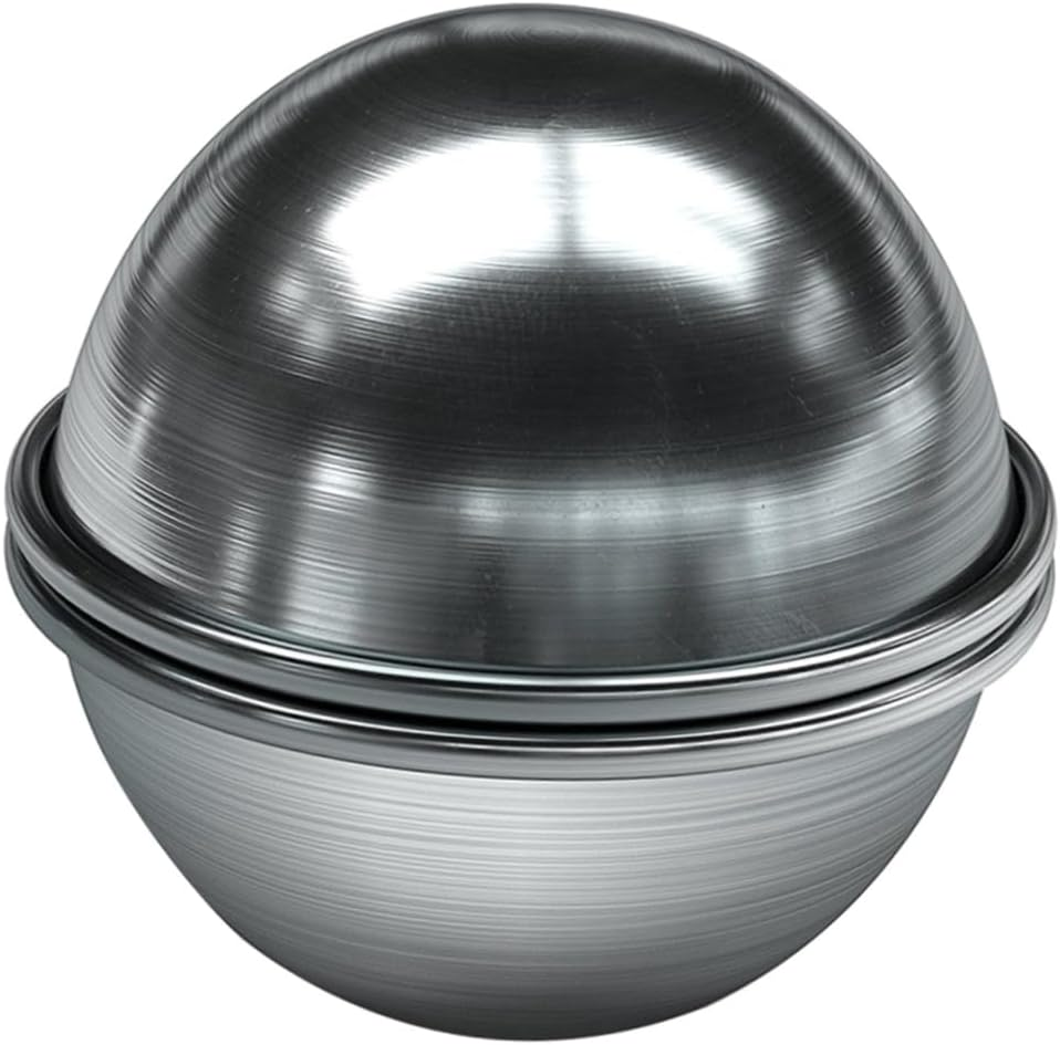 COHEALI 6Pcs Ergonomic Metal Bath Ball Mold Soap Molding Kit Safe for Cheese Mousse