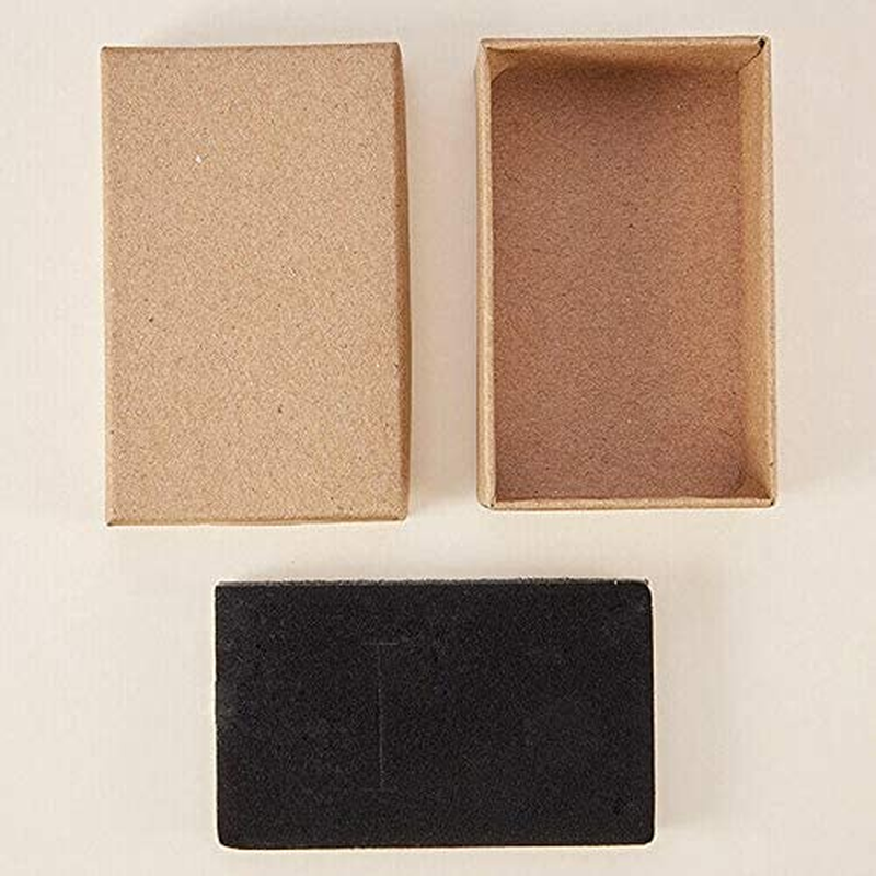 24PCS Kraft Paper Box Small Kraft Paper Jewelry Box Handmade Cardboard Packing Box Wedding Decorations image number 5