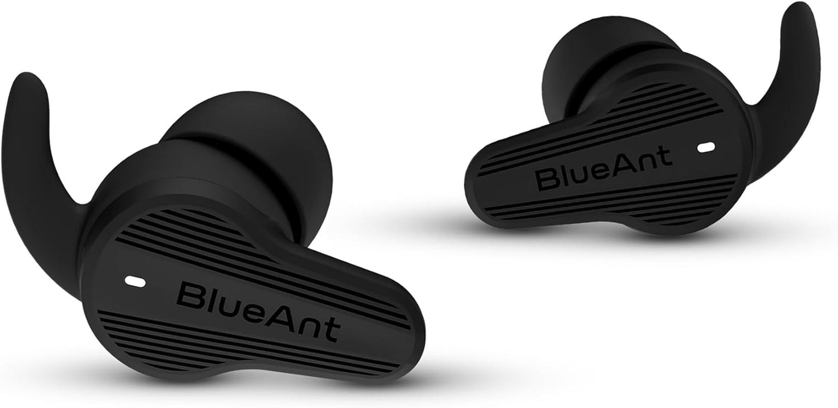 Blueant Pump Air X3 True Wireless Earbuds, Secure Sport Fit, IP67 Waterproof, Long Battery Life, Bluetooth 6.0 with Clear Calls, USB-C Charging, Black