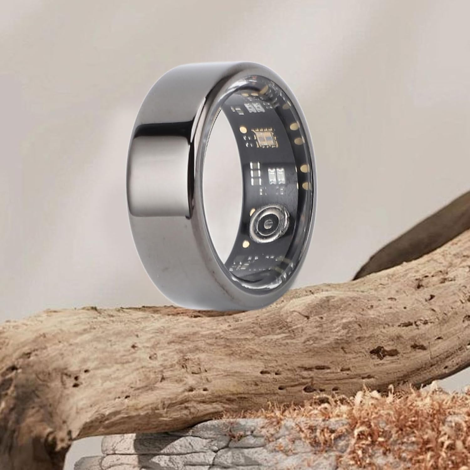 Smart Ring Fitness Tracker Waterproof Sleep Tracking 24/7 Activity Monitor 5-7 Days Battery Life Black Size 8 image number 3