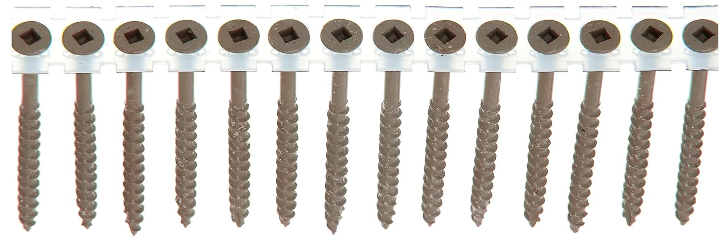 Senco Duraspin Screw Number 8 by 2-1/2-Inch All Purpose Exterior Wood Collated Screw (800 per Box) (08D250W) image number 1