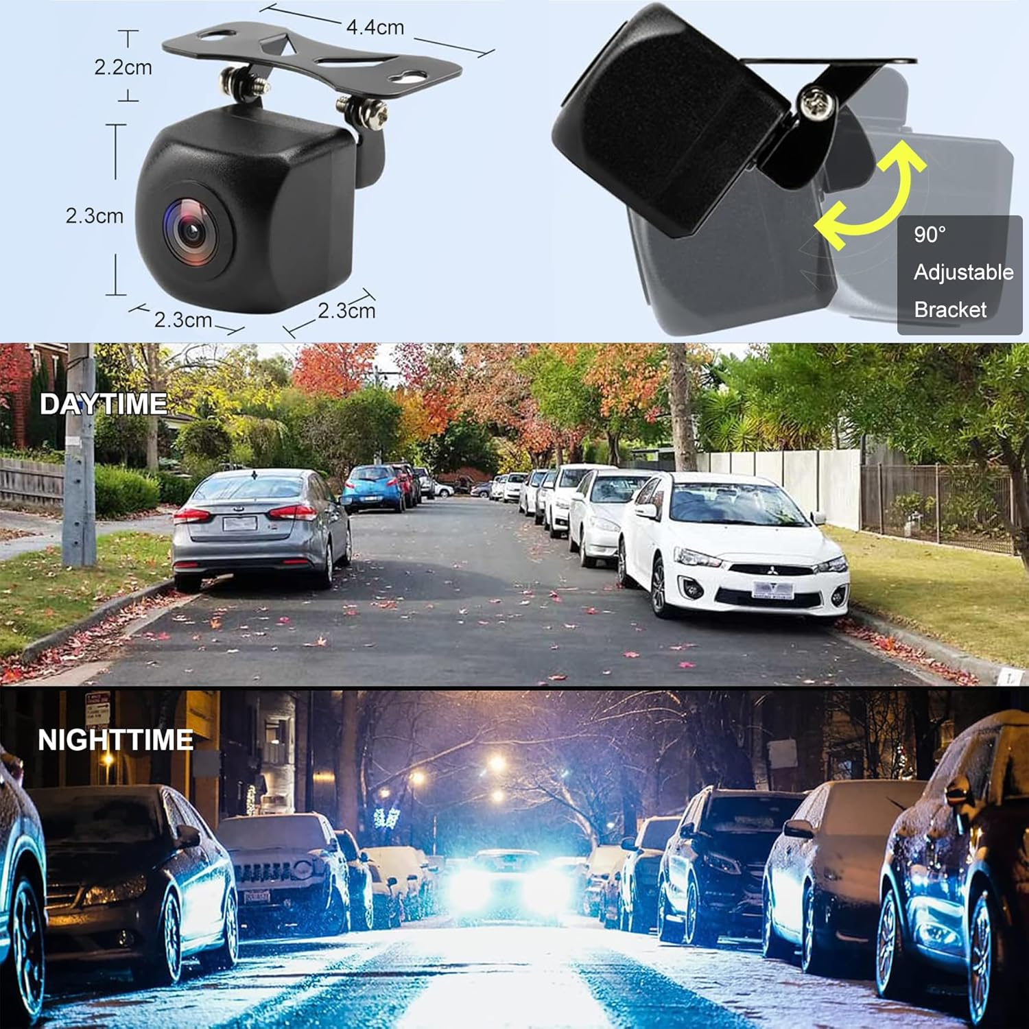 Back up Camera Universal Perfect Backup Camera Rear View Reverse Angle Night Vision Angle Night Vision Car Video 6V - 24V Widely Used for Universal Cars, SUV, Trucks, RV and More image number 1