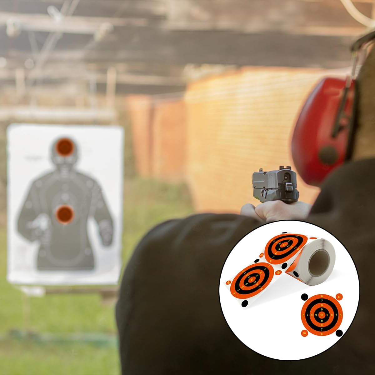 NILLOS Shooting Targets Stickers, 200 round Sheets Self Adhesive Splatter Targets Stickers for Training Ground, Amusement Park (3 Inch,Red) image number 6