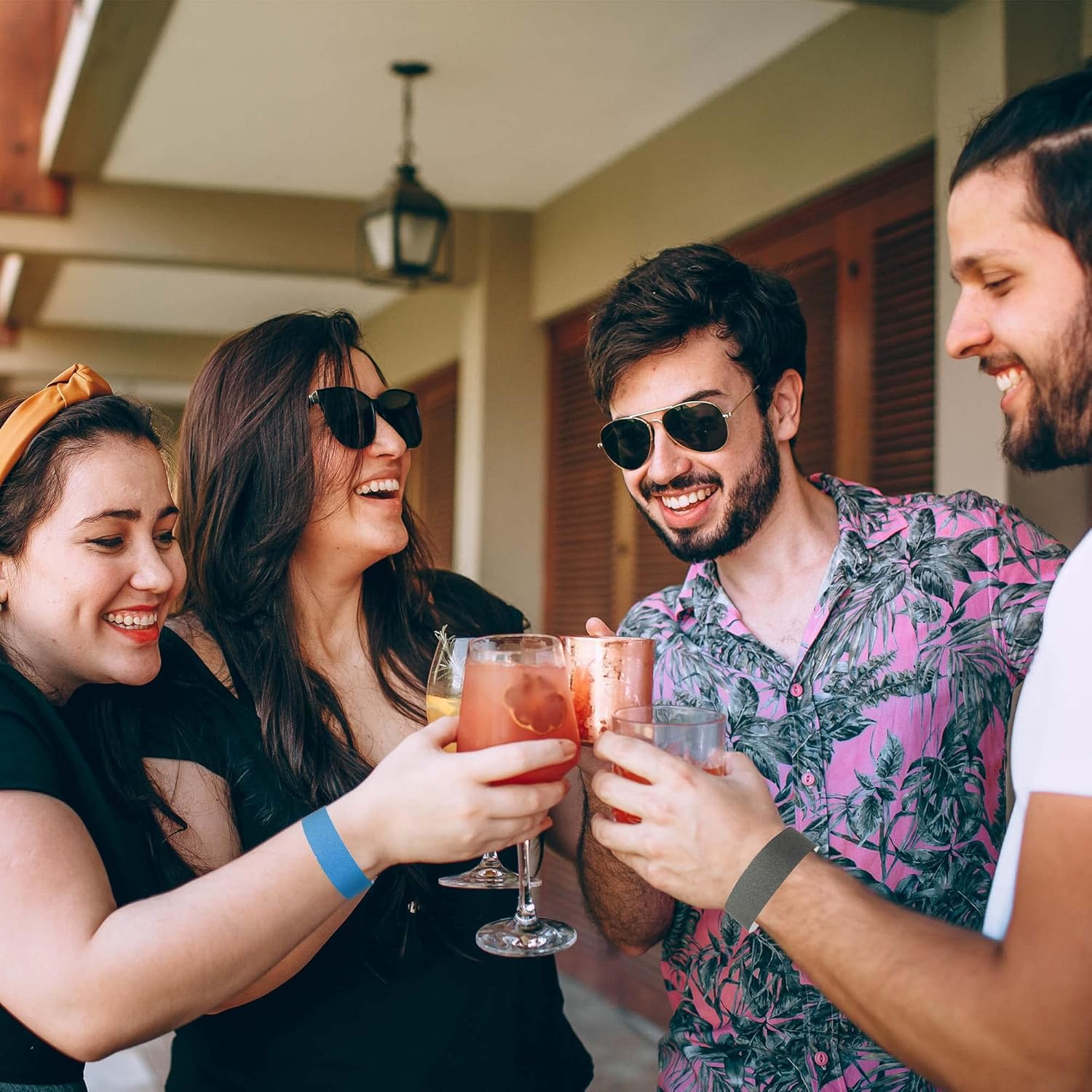 L LIKED 100 Pcs VIP Wristbands for Events, Party Wristbands for Events, Event Bracelets Is Waterproof for Parties, Concerts, Sports, Fairs, Travel, Pool Pass (100 VIP Gold) image number 3