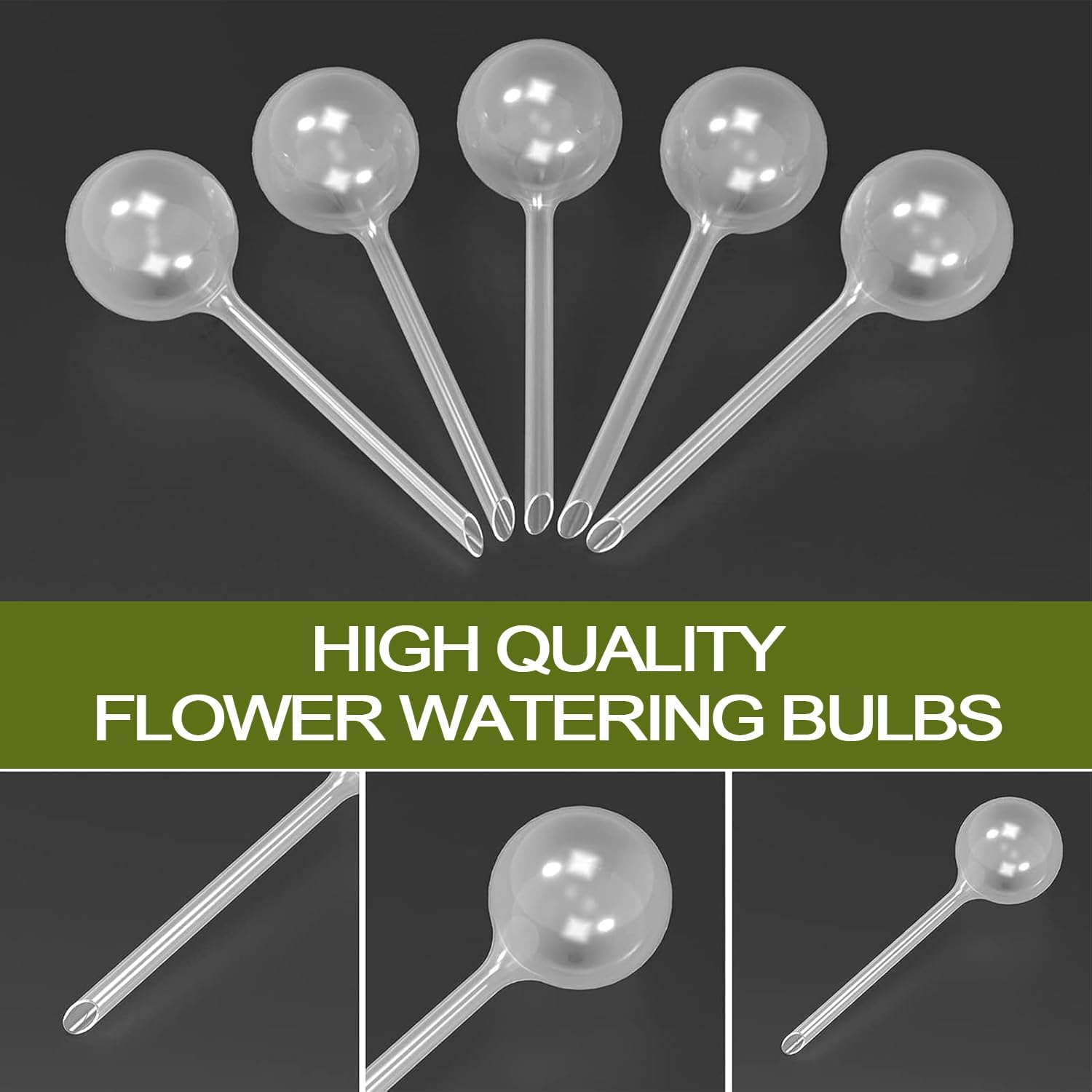 12 Pcs Plant Watering Globes, Automatic Watering Bulbs, Plastic Garden Watering Globes Insert Device, Water Device Drip for Plant, Self-Watering System for Indoor Outdoor Garden (Color) - Color image number 4