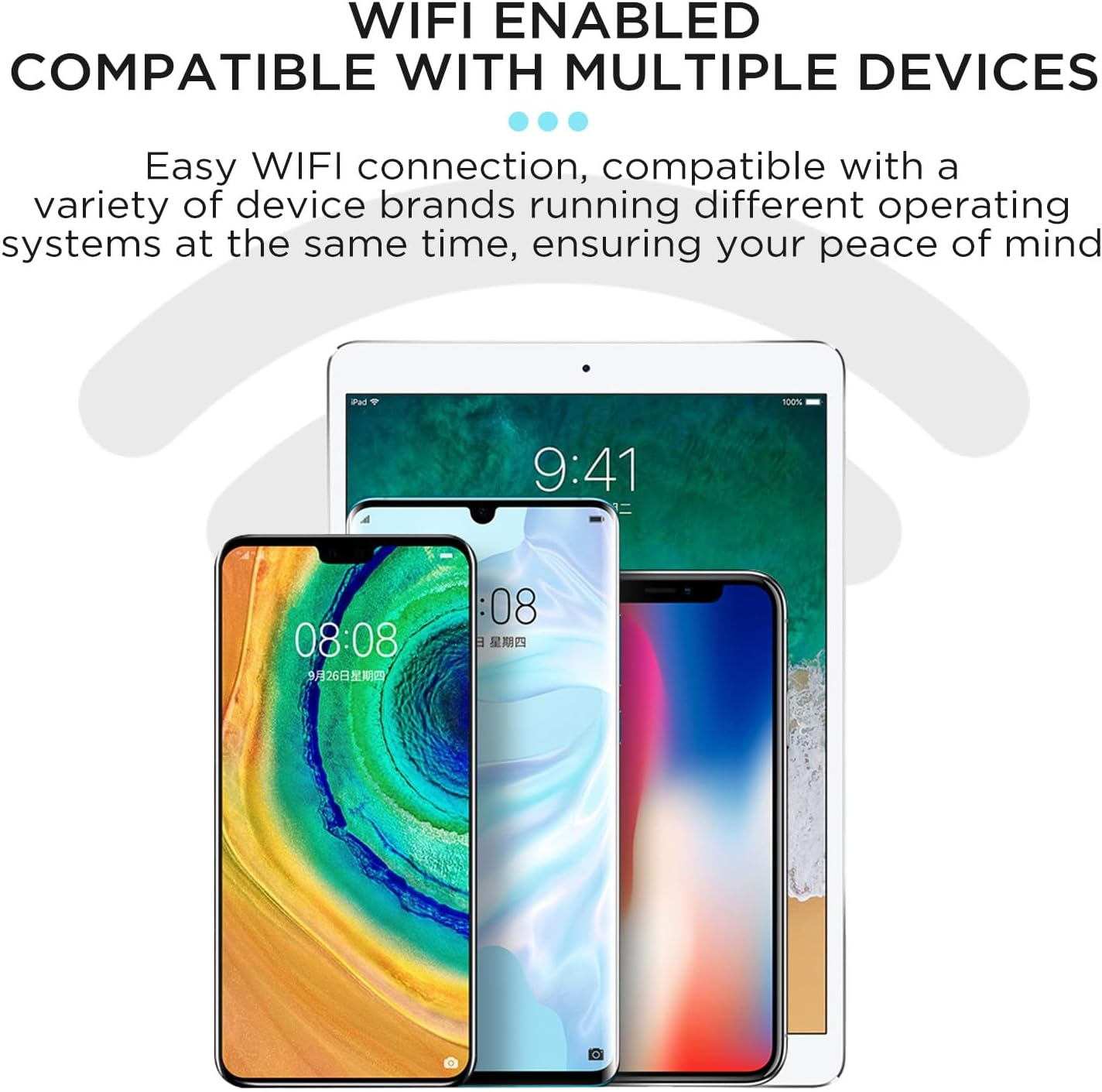 Viviendo Ear Wax Removal Endoscope, Earwax Remover Tool with Ear Camera HD, Clean & Pick Wax Kit, Tyoe-C Rechargeable Wifi Otoscope with 6 LED Lights, Ear Cleaner Scope - Black image number 2