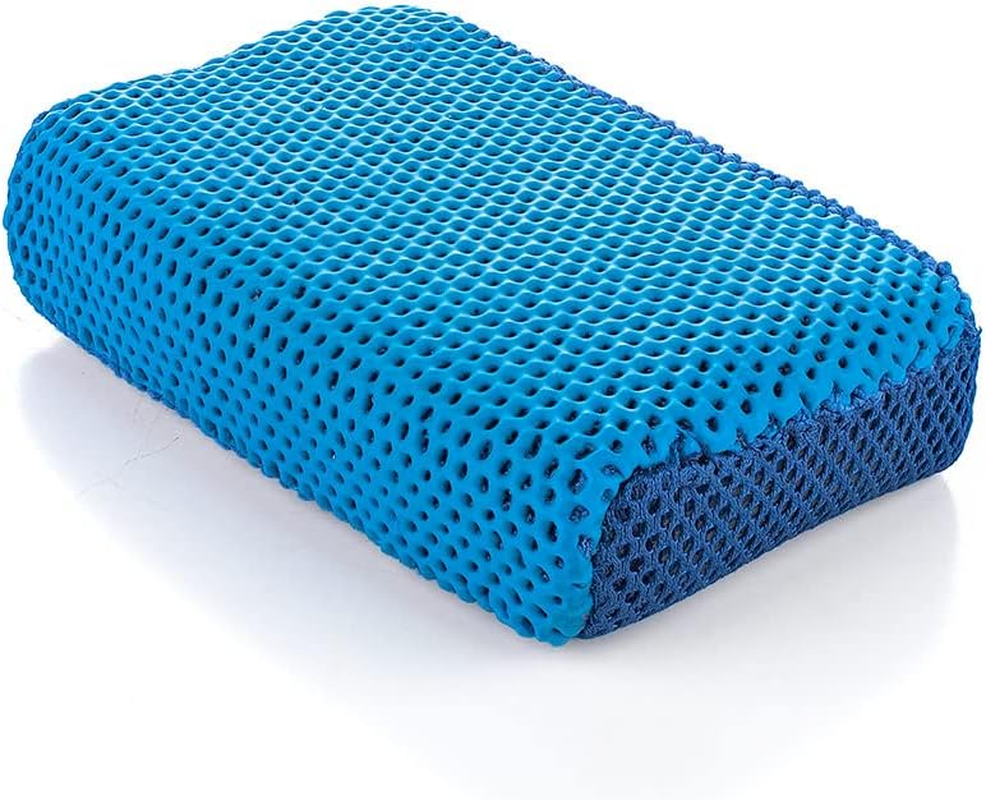 The Rag Company - Ultra Clay Scrubber - Fast & Effective Removal of Paint Contaminants, Light Overspray, & More; Dual Sided Design for Scrubbing & Clay Work; Deep Clean Glass (2-Pack), Blue