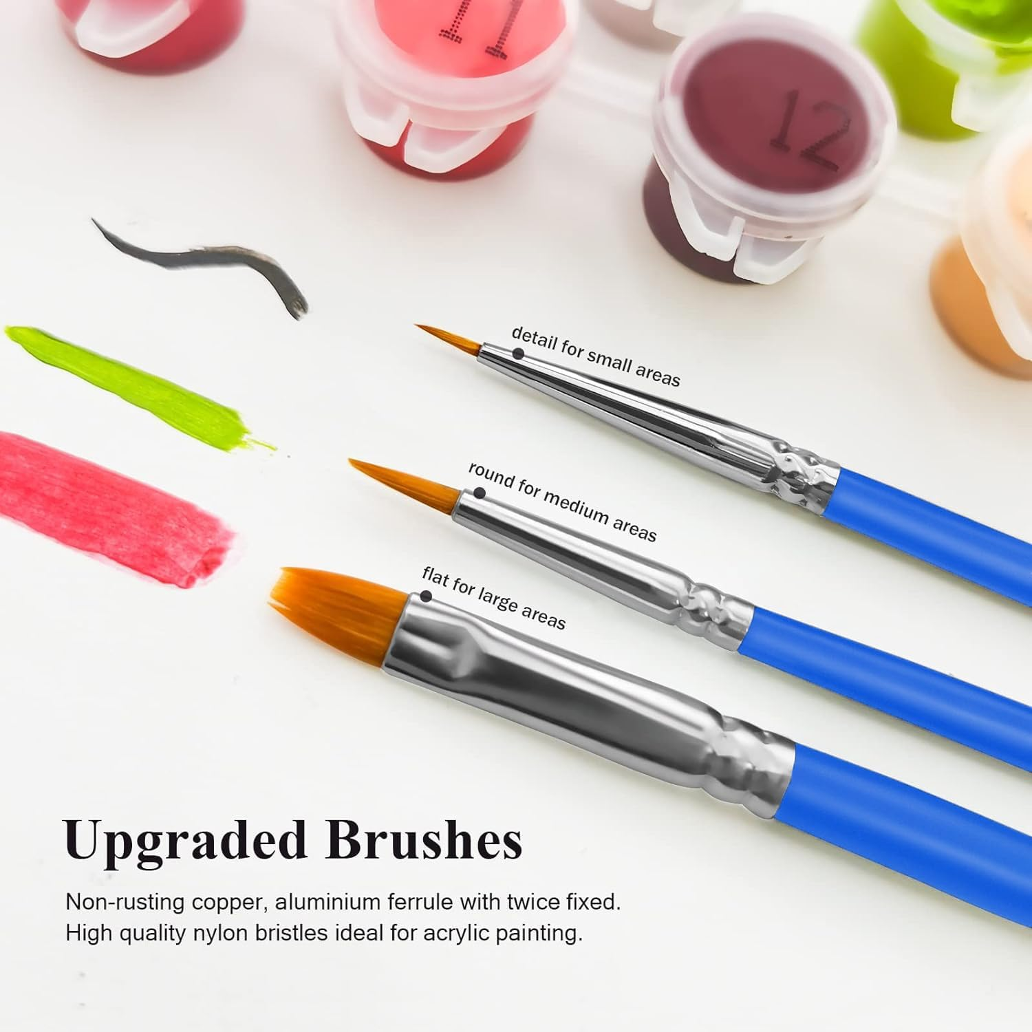 Pujeknm Paint by Numbers Adult Moon DIY Landscape Hand Painted Oil Painting Kit for Beginners, with 3 Brushes and Acrylic Paint, Hand Painted Oil Painting Kit as a Gift, 40 X 50 Cm (Frameless) image number 6