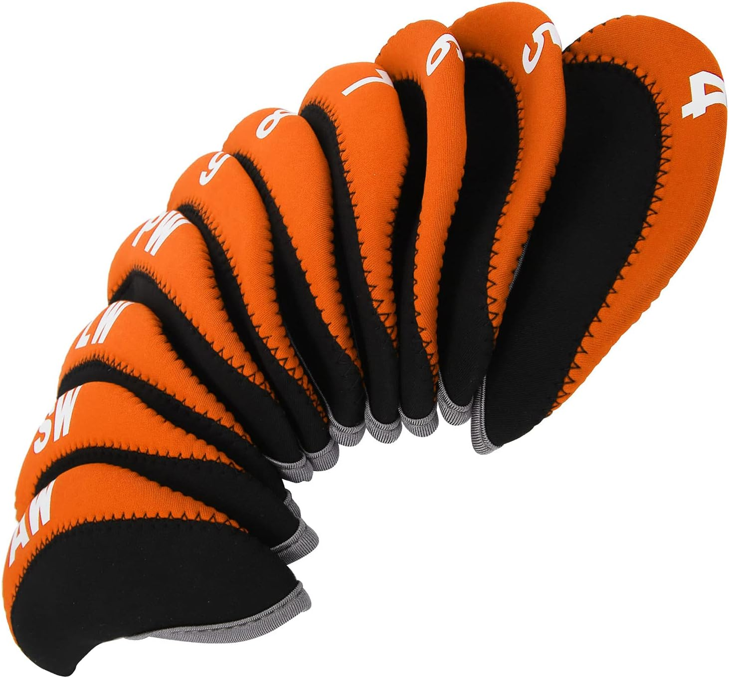 Keshow Golf Irons Club Head Covers, Convenient Easy to Distinguish Golf Ball Club with Number Identification for Golf Club for Protection