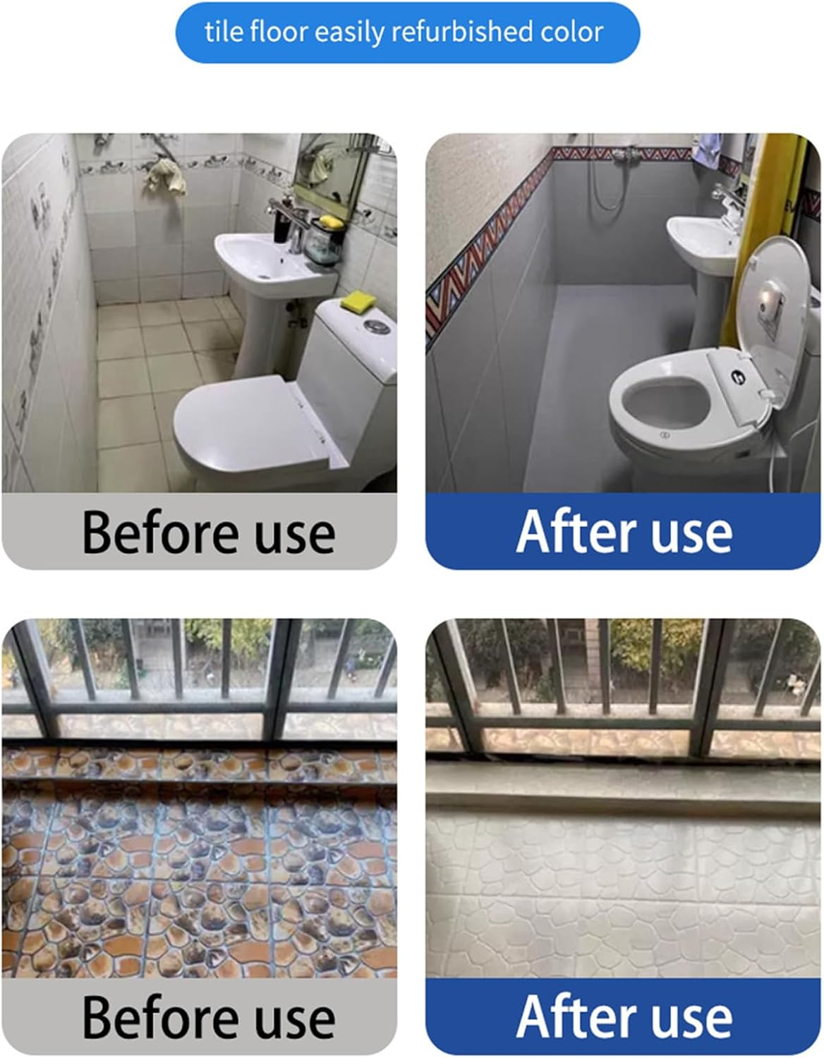 Tub and Tile Paint Kit, Bath Enamel Paint White Repair, 500G White Enamel Touchs-Up Paint, No Undercoat Needed - for High Moisture Surfaces - High Gloss- for Bathtubs, Tiles, Sinks, Showers image number 2