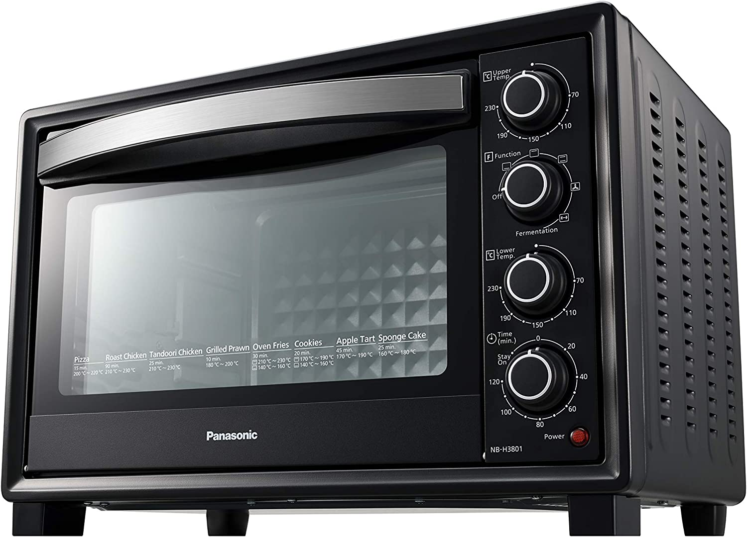 Panasonic 38L Benchtop Electronic Oven with Convection, Upper & Lower Grill, Rotisserie, Fermentation, Yoghurt/Dough Proofing, Black (NB-H3801KST) image number 1