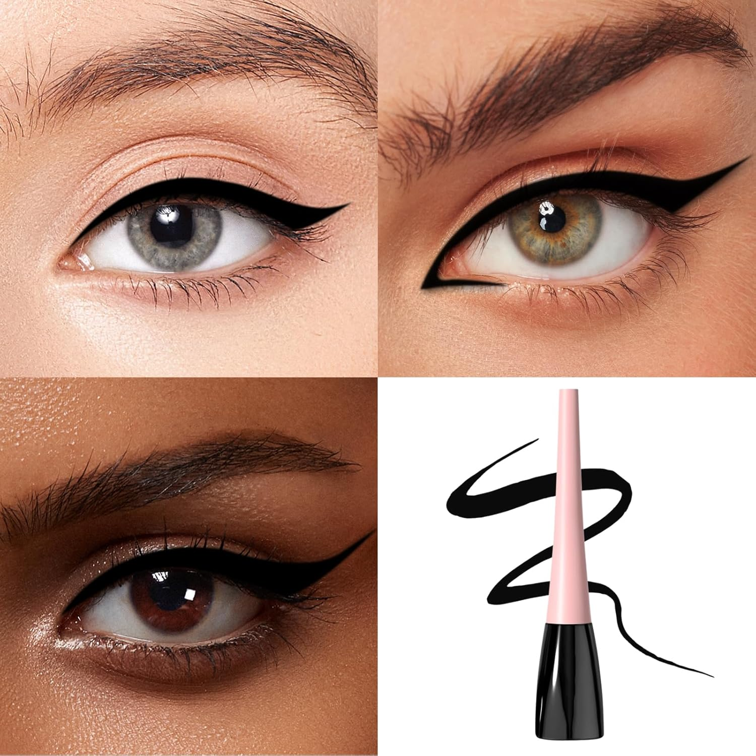 Boobeen Liquid Eyeliner Pen, Colored Eye Liner Waterproof Smudge Proof, Eyeliner Ink Liner with Precision Tip for Bold Eye Looks - Brown image number 3