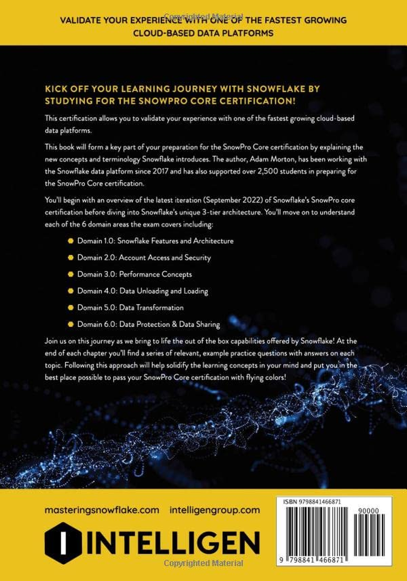Snowpro Core Study Guide: Supercharge Your Career by Starting Your Snowflake Journey image number 1