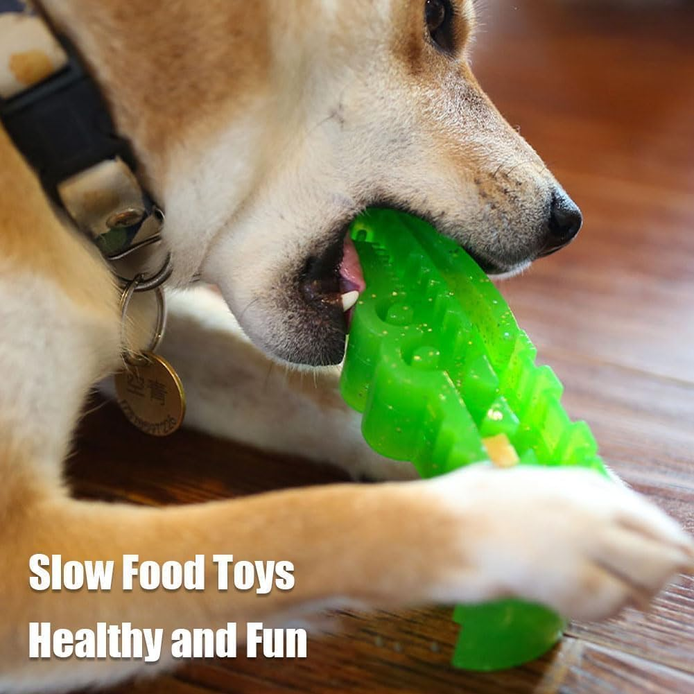 Emesak Slow Feed Chew and Fetch Crocodile, Dog Slow Feeder Puzzle Toy, for Snack Stash & Play, Alligator Dogs Chew Toy for Large, Medium & Small Dogs Teeth Cleaning (Small4.72In) - Large6.3In image number 2