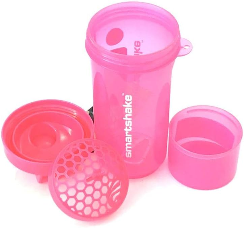 Smartshake Slim, 17 Oz Shaker Cup, Neon Pink (Packaging May Vary)