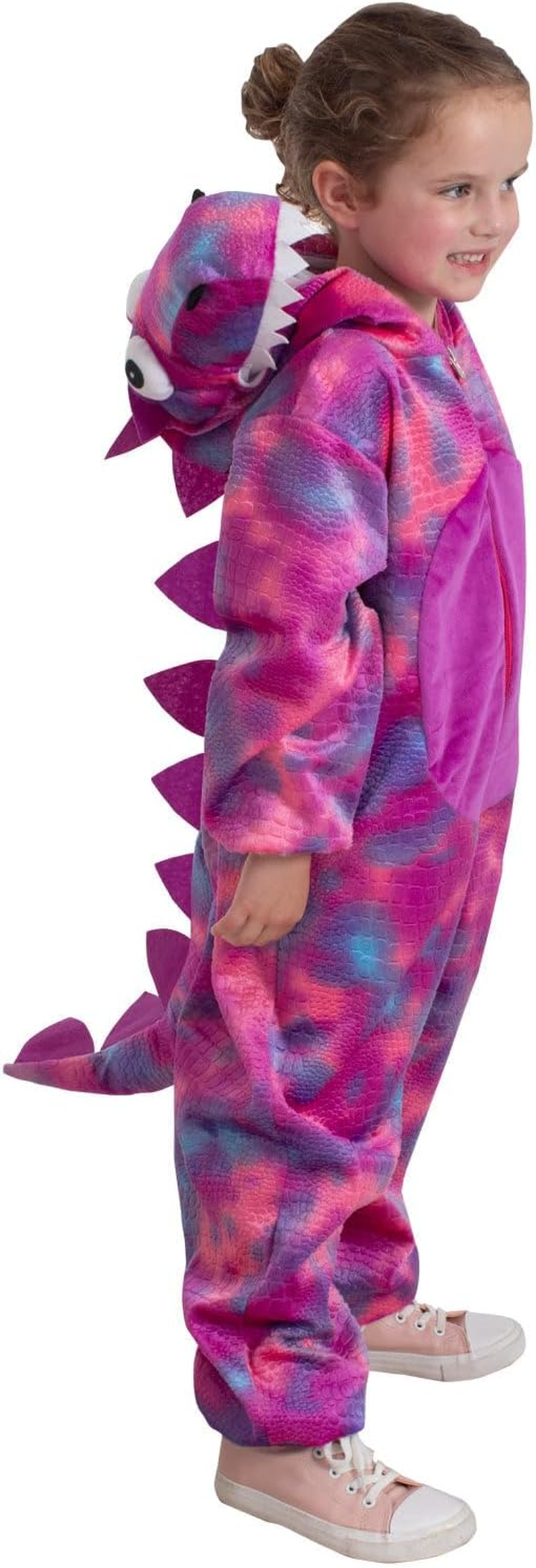 Roarin' Rex Pink Dinosaur Costume for Toddlers and Kids image number 3