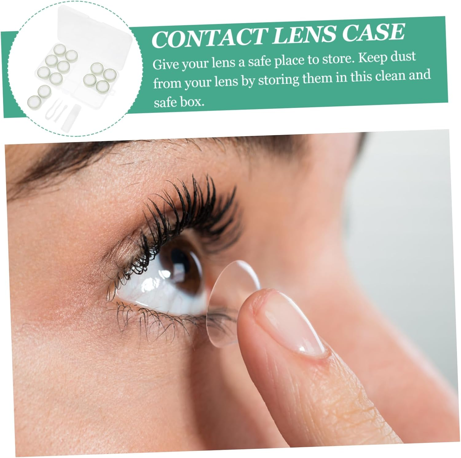 NULYLU Travel Holder Small Case for Lens Makeup Holder Practical Contact Organizer Packing Box image number 4