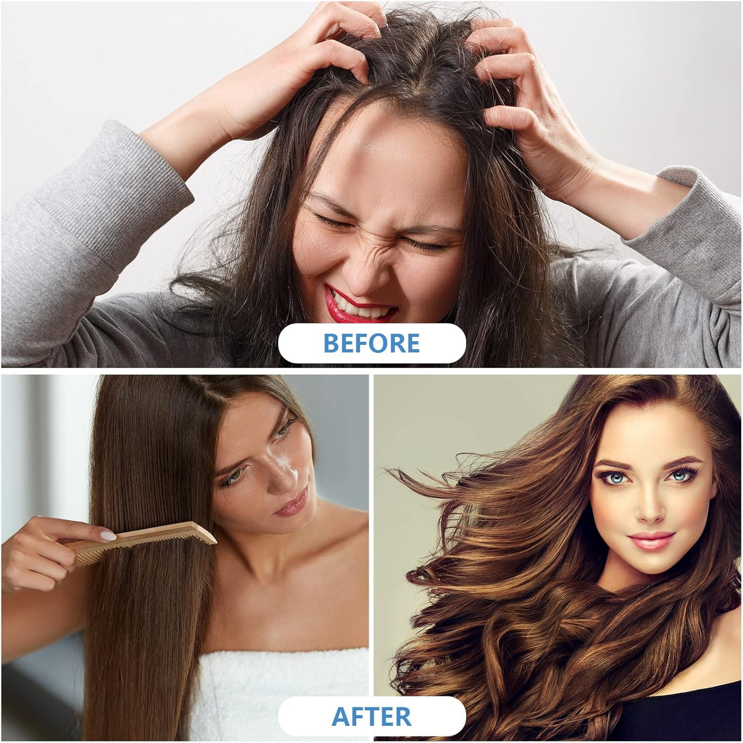 Hicarer 15 Pcs Waterless Shampoo Caps for Elderly Women Bedridden Patients Rinse Free Dry Hair Washing Microwaveable Shower Disposable Dementia Product Essentials for Post Surgery and Hospital Stays image number 6