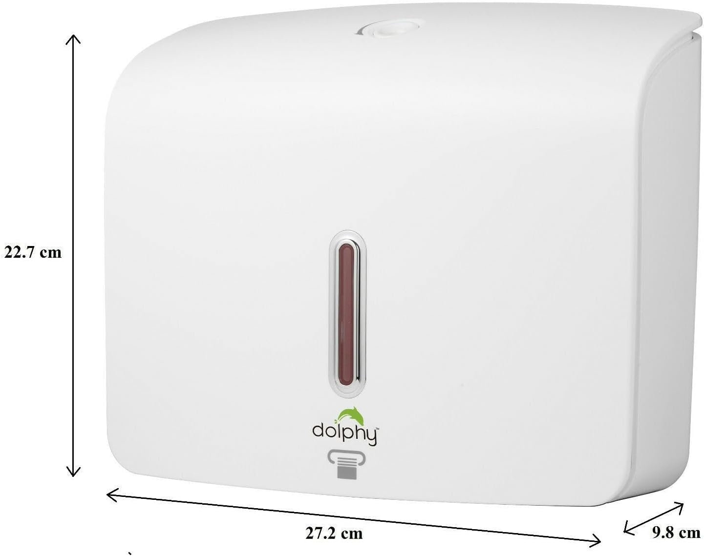 Dolphy Plaza Ultraslim Paper Towel Dispenser &ndash; Wall Mounted ABS Holder for M-Fold & Z-Fold Towels, Easy Refill, Durable & Space-Saving Design for Bathroom & Toilet Use image number 1