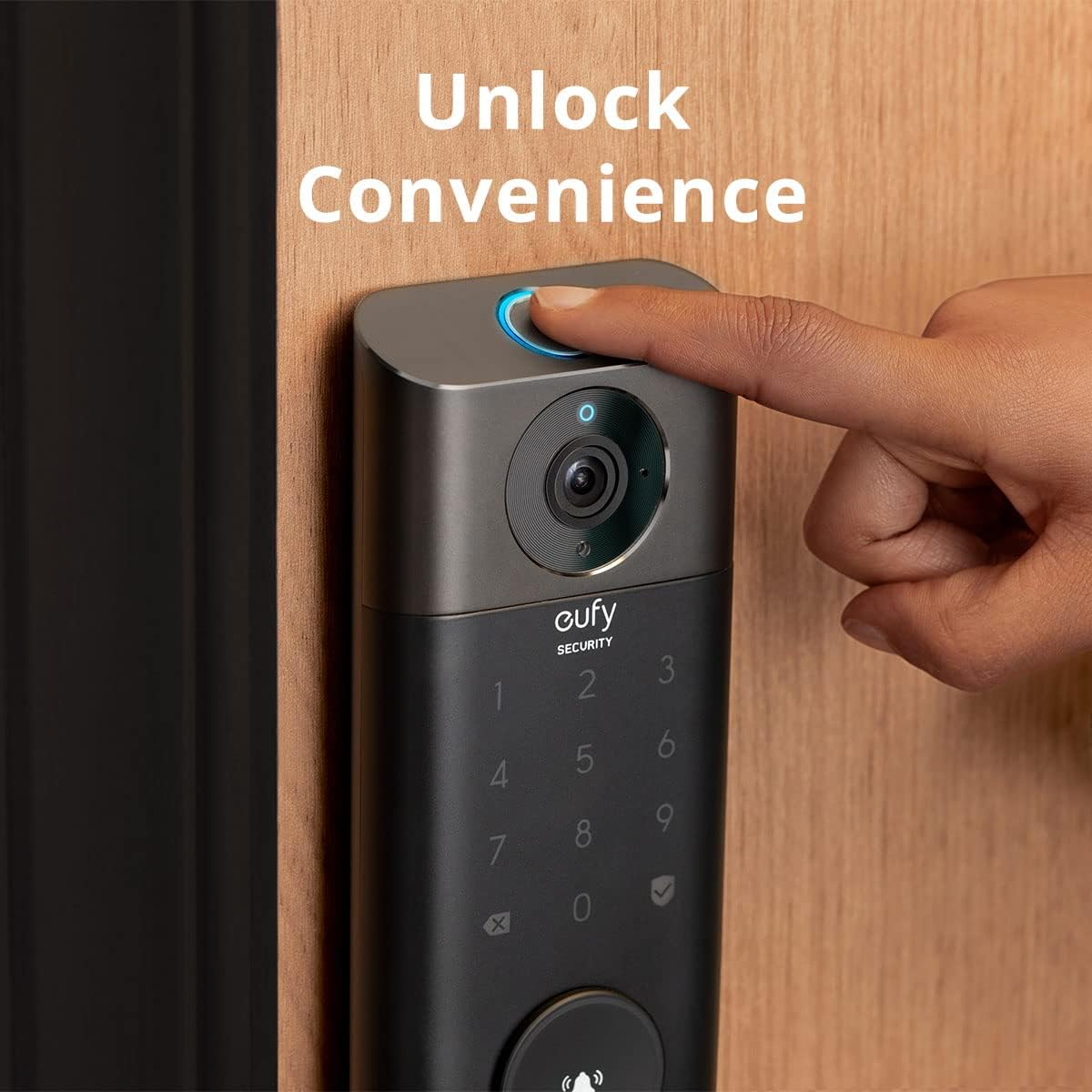 Eufy S330 Video Smart Lock, 3-In-1 Camera+Doorbell+Fingerprint Keyless Entry Door Lock,Bhma, Wifi Lock,App Remote Control,2K Hd,Doorbell Camera Chime,No Monthly Fee,Sd Card Required (T8530) image number 3