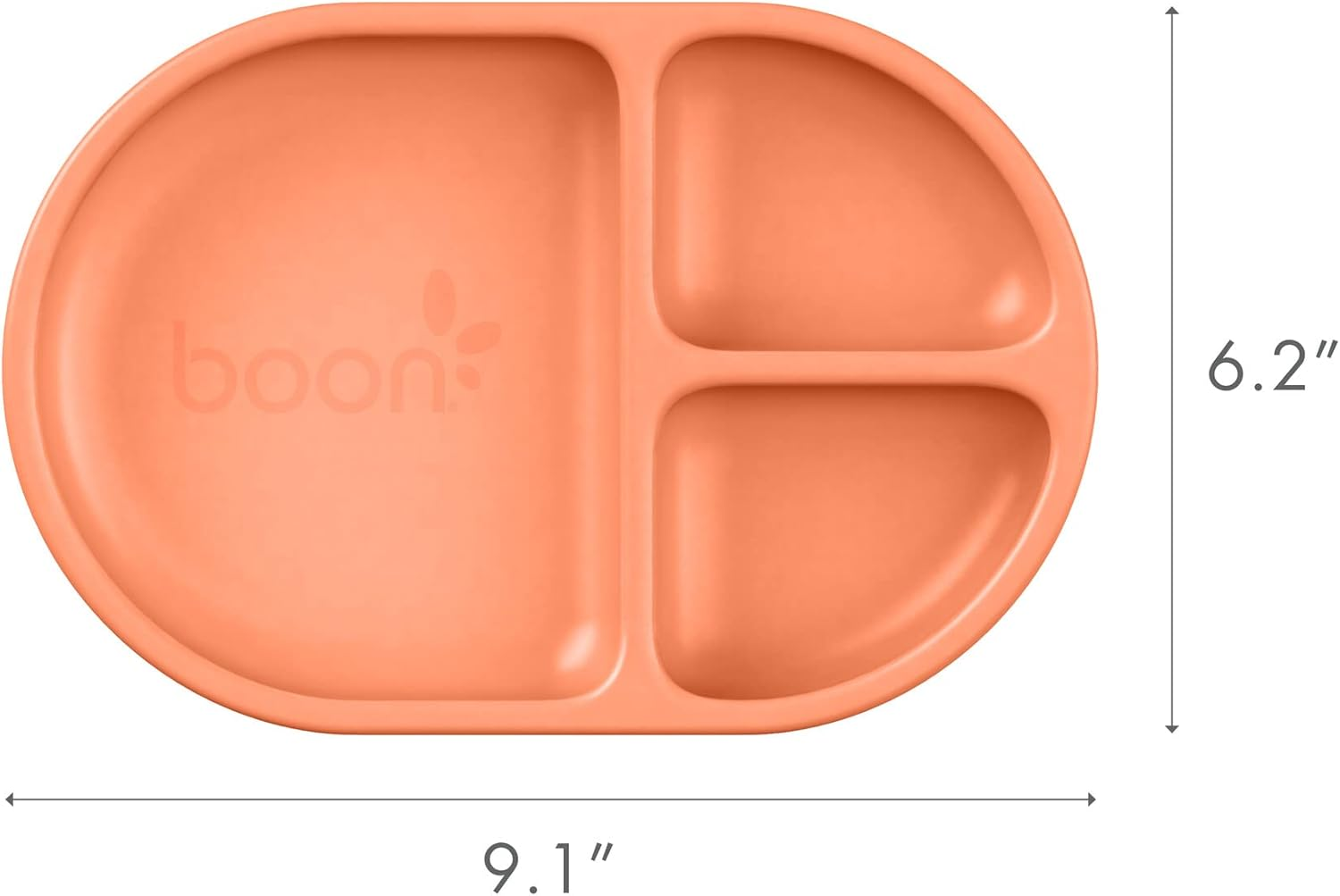 Boon Chow Silicone Divided Plate, Mint Multicolor 9.1-Inch Length X 6.2-Inch Width (Pack of 3) image number 6