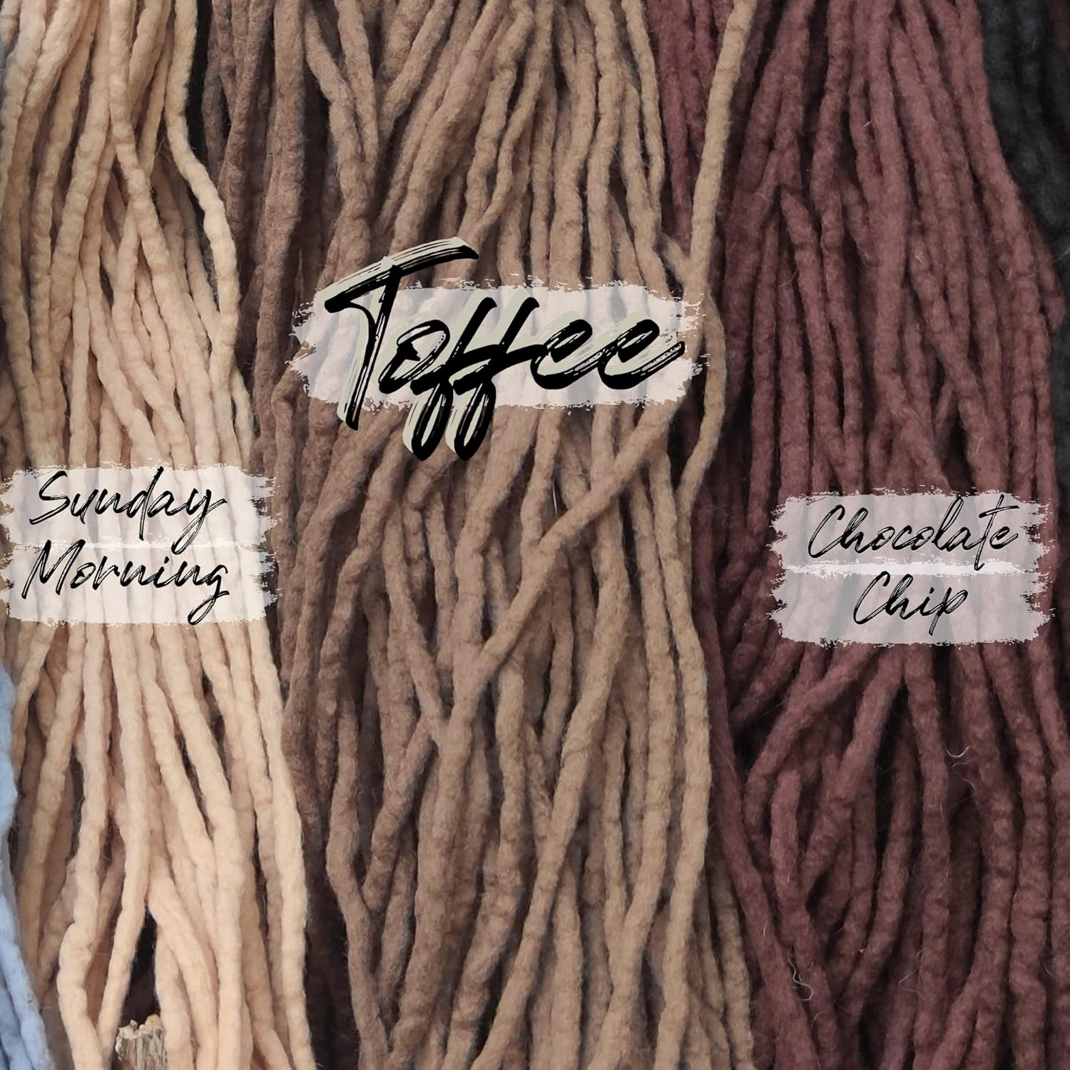 Dreads for Braiding - Wool Dreadlocks - Extensions Made of Real Hair (Wool) from Sheep - Natural Product Made of Sheep'S Wool (15 Strands, Toffee) image number 5