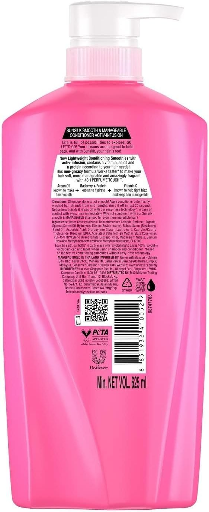 Sunsilk Smooth and Manageable Argan Oil Elastin and Vitamin C Shampoo 625 Ml image number 2