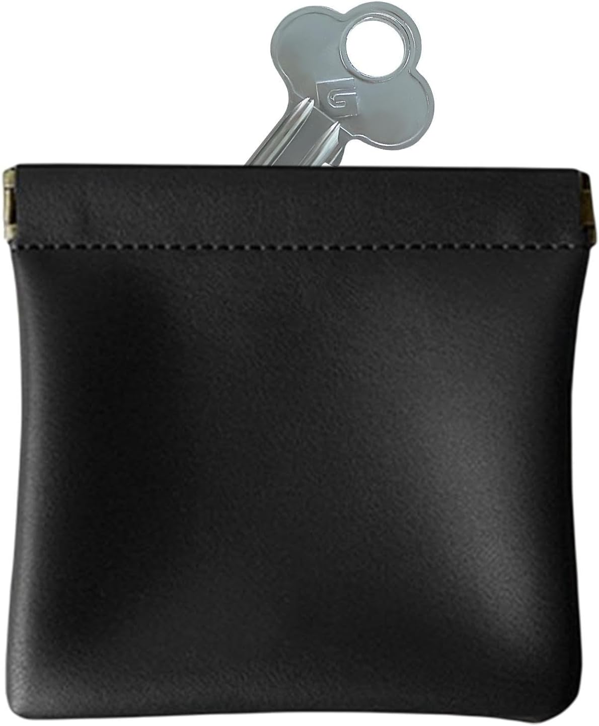 Cileznw Mini Pocket Cosmetic Bag - Portable Cosmetic Pouch for Purse - Small Accessories Storage Bag Organizer Pouch Cosmetics Wireless Earphone Coin Purse, Black, 大きい image number 4