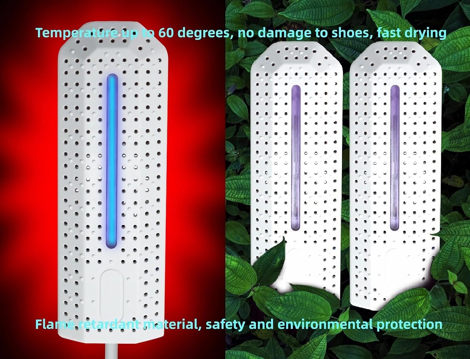Shoe Dryer-Portable, Three Speed Timing, Intelligent Constant Heat, Violet Sterilization, Heating Deodorization, Flame Retardant Material Safety and Environmental Protection,Usb Ports image number 2