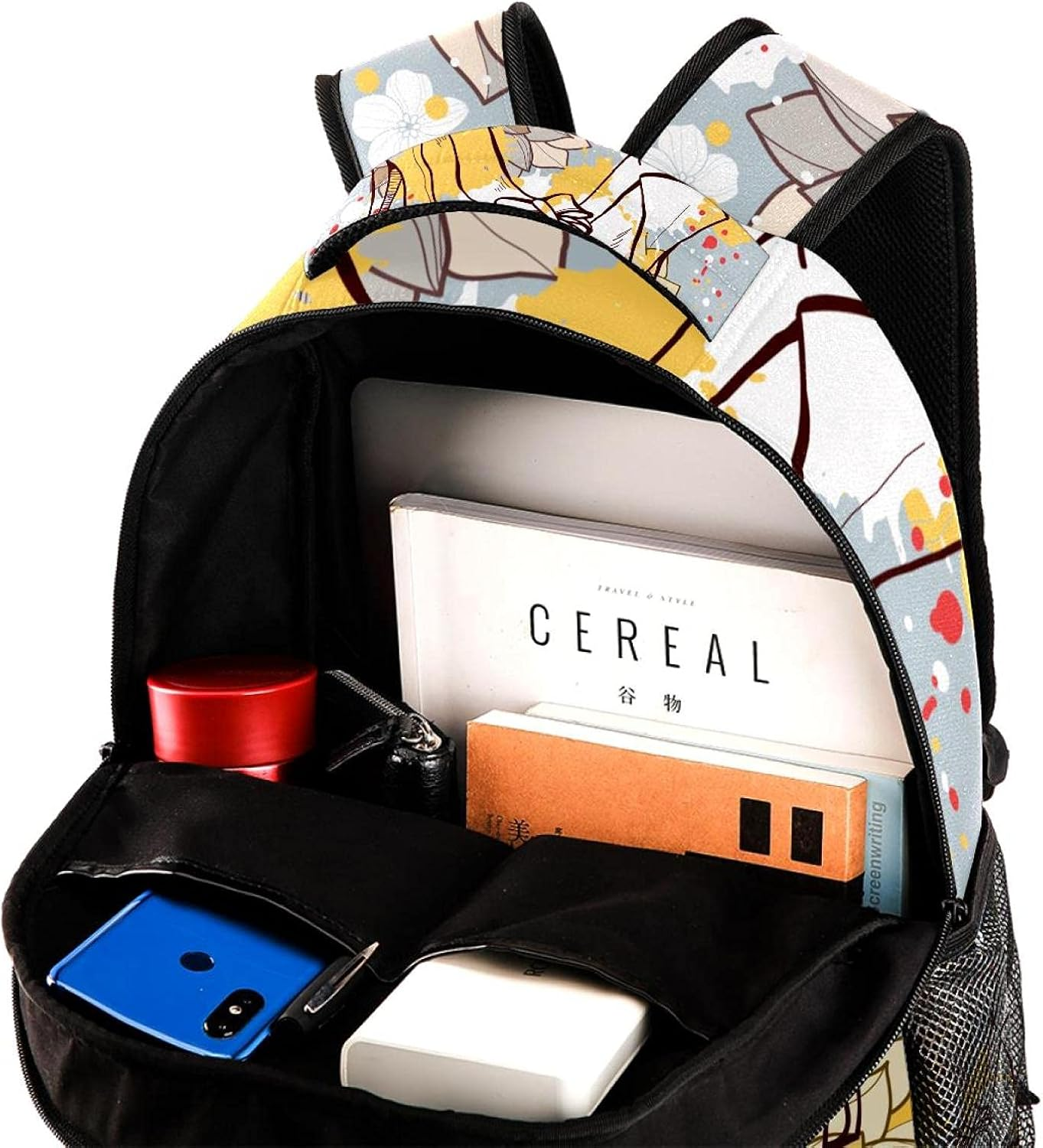 Shoes and Beauty of Flowers with Butterflies Backpack Students Shoulder Bags Travel Bag College School Tote Backpacks image number 2