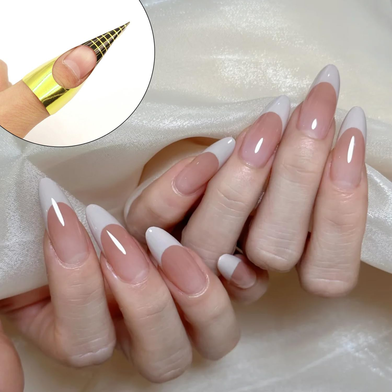 200 Pieces Nail Art Paper Tray, Nail Extension Shape, Tray Foil Paper, Nail Gel Support, Nail Art Production Materials image number 1