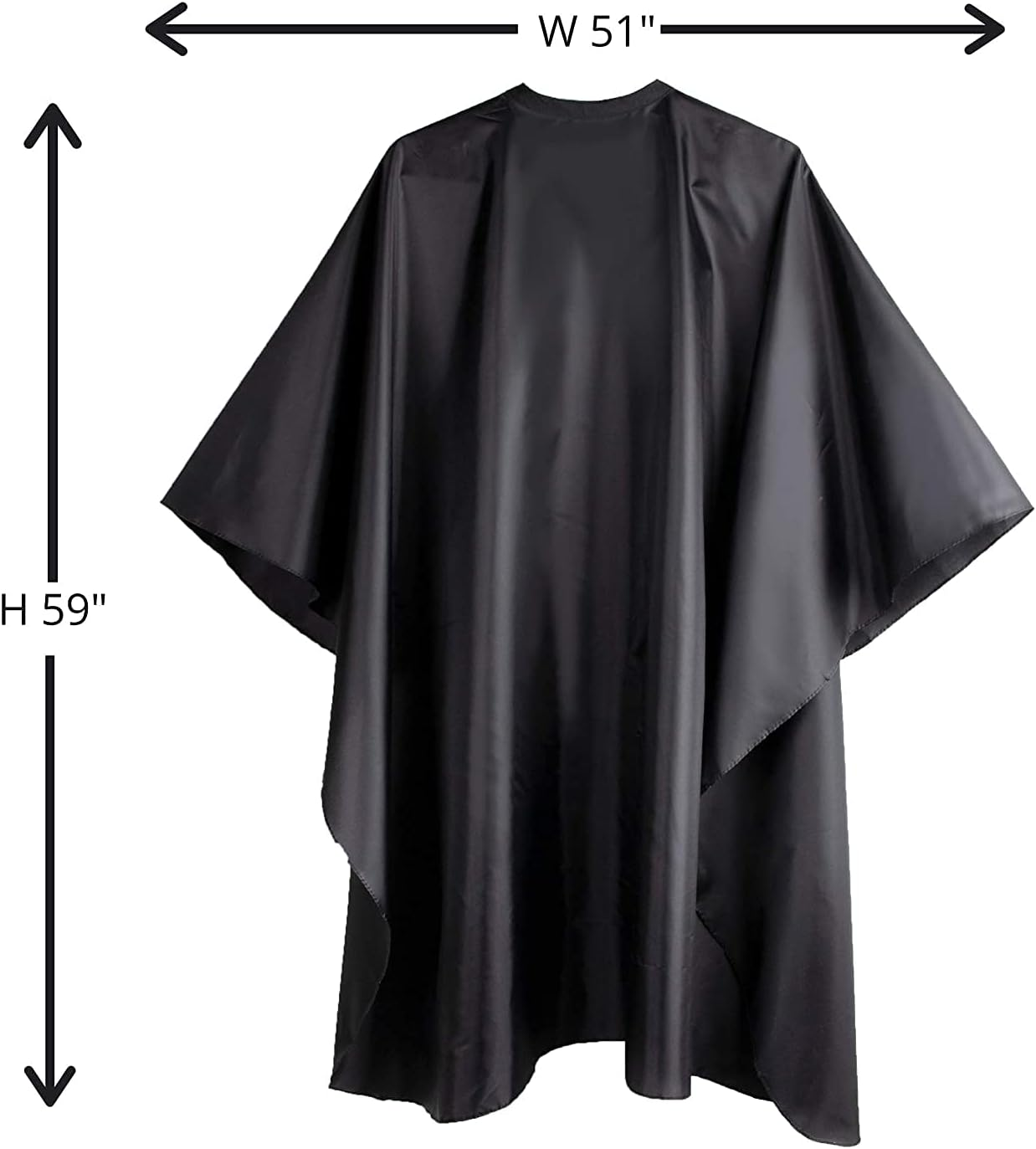 Delkinz Barber Cape with Adjustable Snap Closure Waterproof Hair Cutting Salon Cape for Unisex, Perfect for Hairstylists - Black image number 5