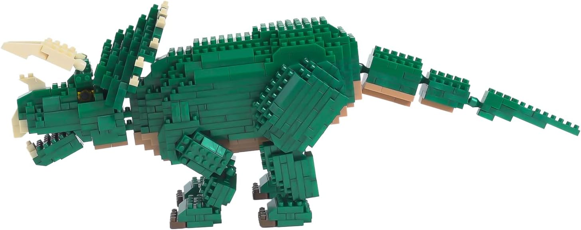 Nanoblock Dinosaur Deluxe Edition A005 Triceratops & Triceratops Skeletal Model, Set of 2 image number 5