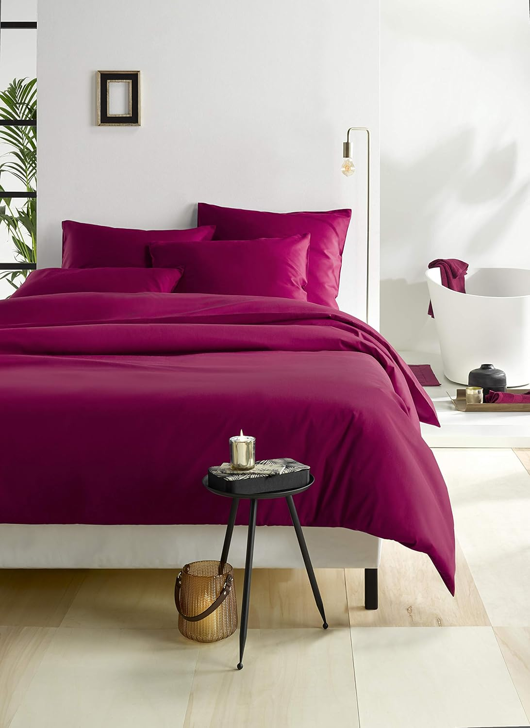 De Witte Lietaer Olivia Quality Satin Combed Cotton Bedding Set, Dark Grey/Ebony, 260 X 240 Cm + 2 Pillowcases image number 2