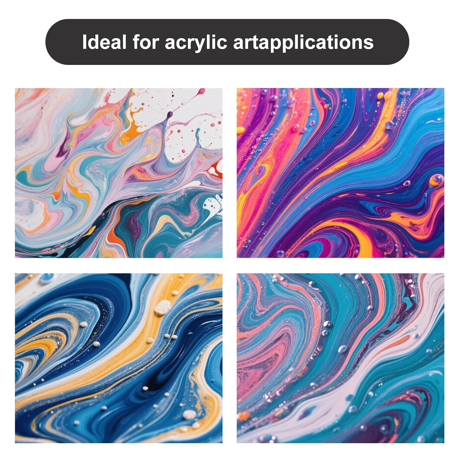 INNOVAYOU 300G Silicone Pouring Oil, Silicone Oil for Acrylic Pouring Add Texture Color Brightness Effect, Suitable for Acrylic, Watercolor, Cell Activators image number 5