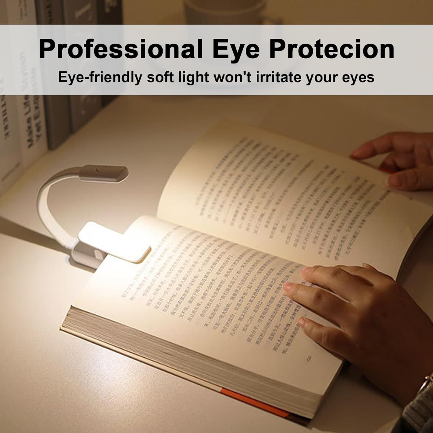 YQQZQ Reading Light,Aaa Battery Clip-On 3 Colors Dimming Led Light,Low Energ Long Runtime,Easy to Carry and Use image number 1