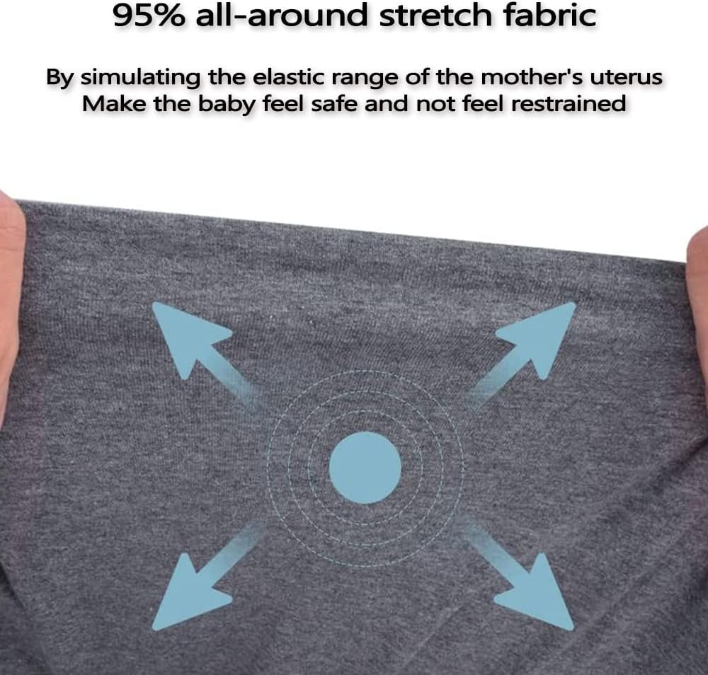 CUBY Ergonomic Easy Baby Carrier for Newborns to Toddlers,Baby Carrier Newborn to Toddler, 360 Degree Baby Wearing, Easy Breastfeeding, Protect the Shoulders (X-Dark Grey) image number 3