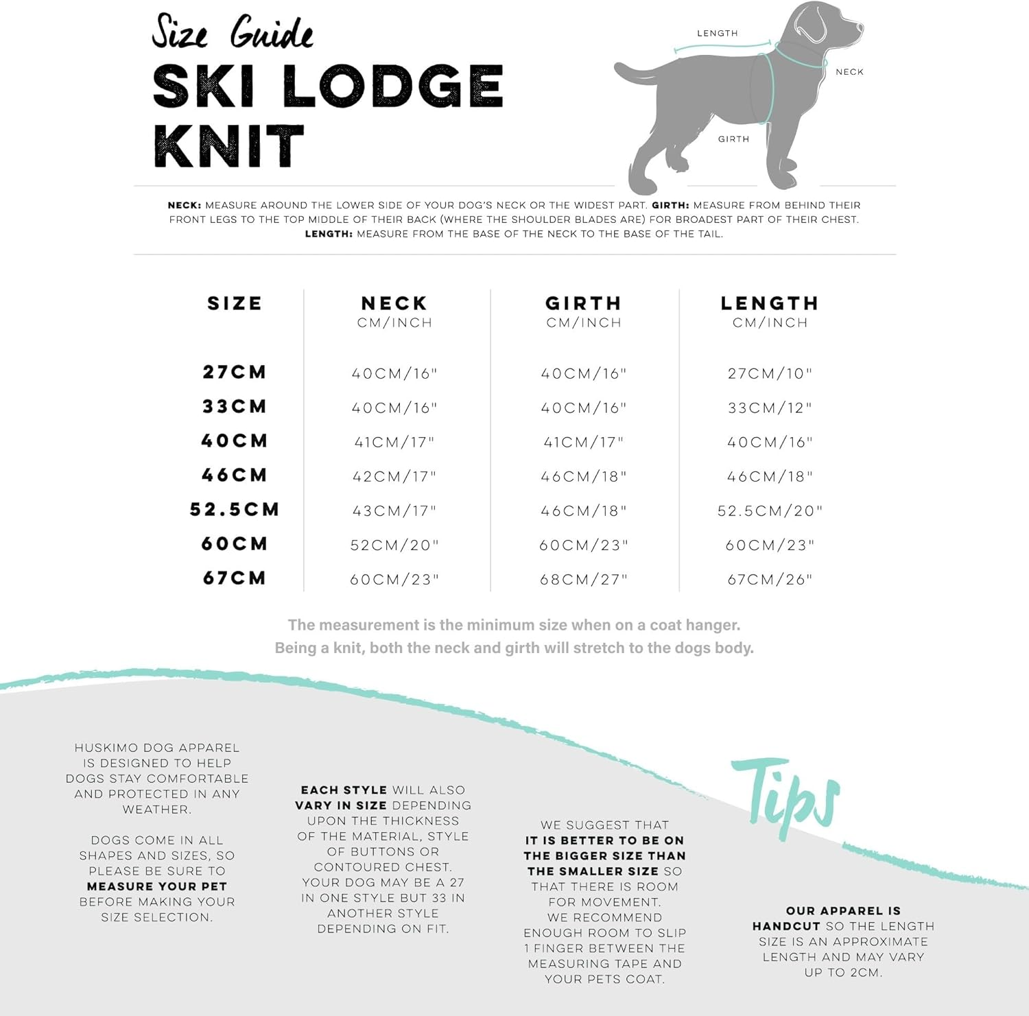 Huskimo Dog Jumper Ski Lodge Pink 27Cm &ndash; Soft Dog Sweater, Stretch Fit, Machine Washable, Winter Dog Clothing image number 1