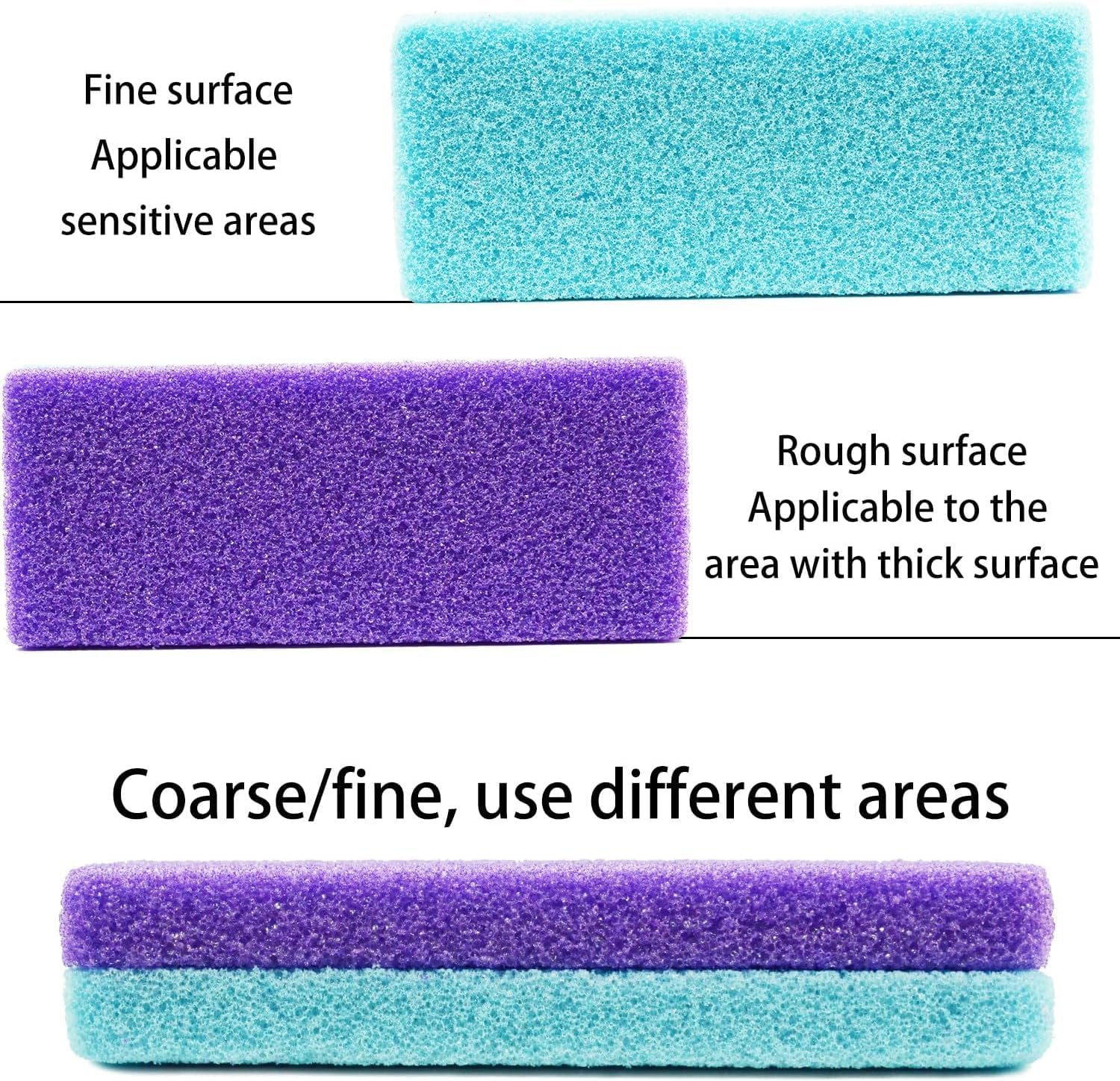 3-In-1 Pedicure Scrubber Tool - Foot Pumice Stone,Stainless Steel Dual-Sided Foot File & Callus Remover, Durable Easy-To-Clean Rasp for Hard Dead Skin, Corn Removal & Soft Feet,Dry & Wet Use (Green,5 PCS) image number 1