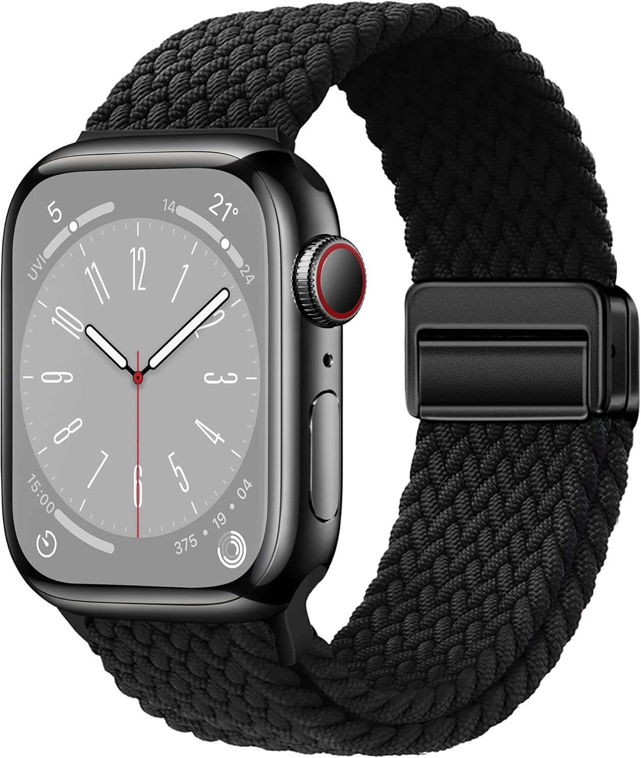 Ixtra Magnetic Braided Solo Loop Compatible with Apple Watch Band 38Mm 40Mm 41Mm 42Mm 44Mm 45Mm 46Mm 49Mm for Women Men, Stretchy Nylon Sport Bands for Iwatch Ultra Series 10 9 8 7 6 5 4 3 SE