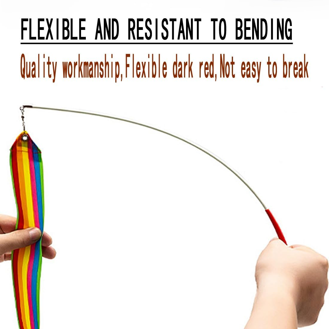 XUTONG 15PCS Dance Ribbon,Rainbow Party Dance Ribbons for Rhythmic Gymnastics Birthday Party Decoration Supplies image number 1