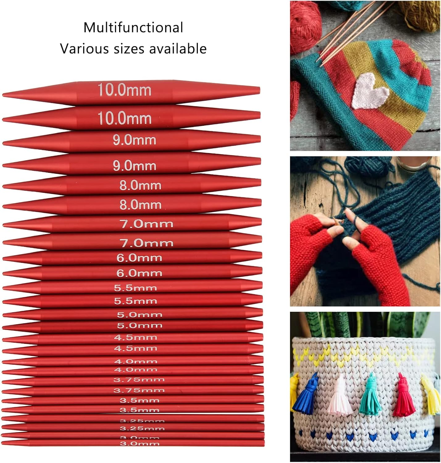 Knitting Needles Set, 13 Pairs Detachable Circular Interchangeable Circular Knitting Needles Set with Storage Bag, DIY Knitting Needles Crochet Kit for Beginner and Professional image number 5